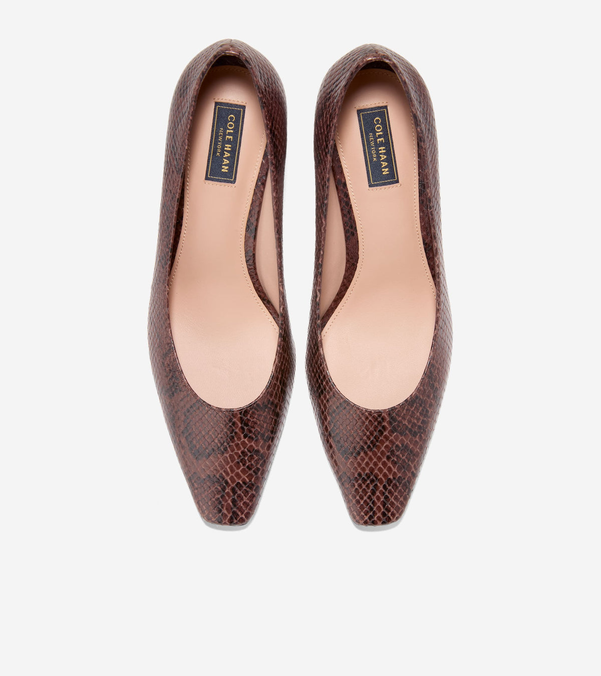 Women's Blanche Snip Toe Pumps-Hickory Glossy Snake Print