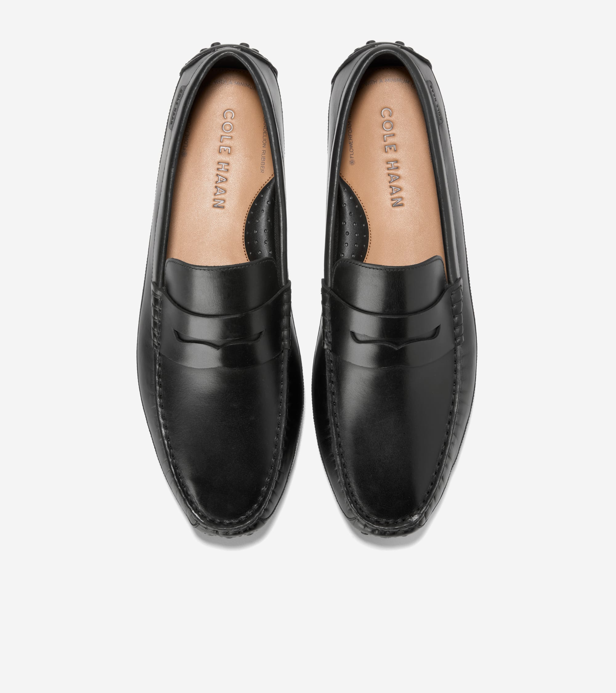 Cole Haan Grand Laser Penny Driver Mocassini Uomo, Colore Nero, Suola In Gomma Segmentata, Tomaia Forata, Taglia 44 EU