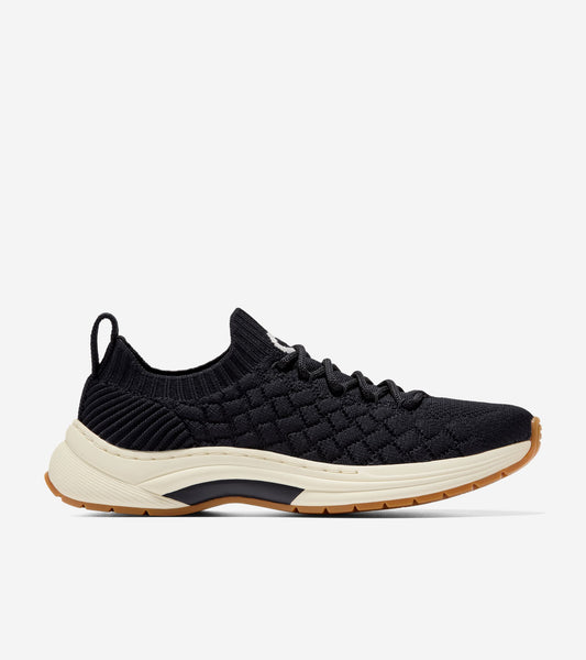 Women's Grand Crosscourt Elda Knit Running Shoes-Black-Ivory