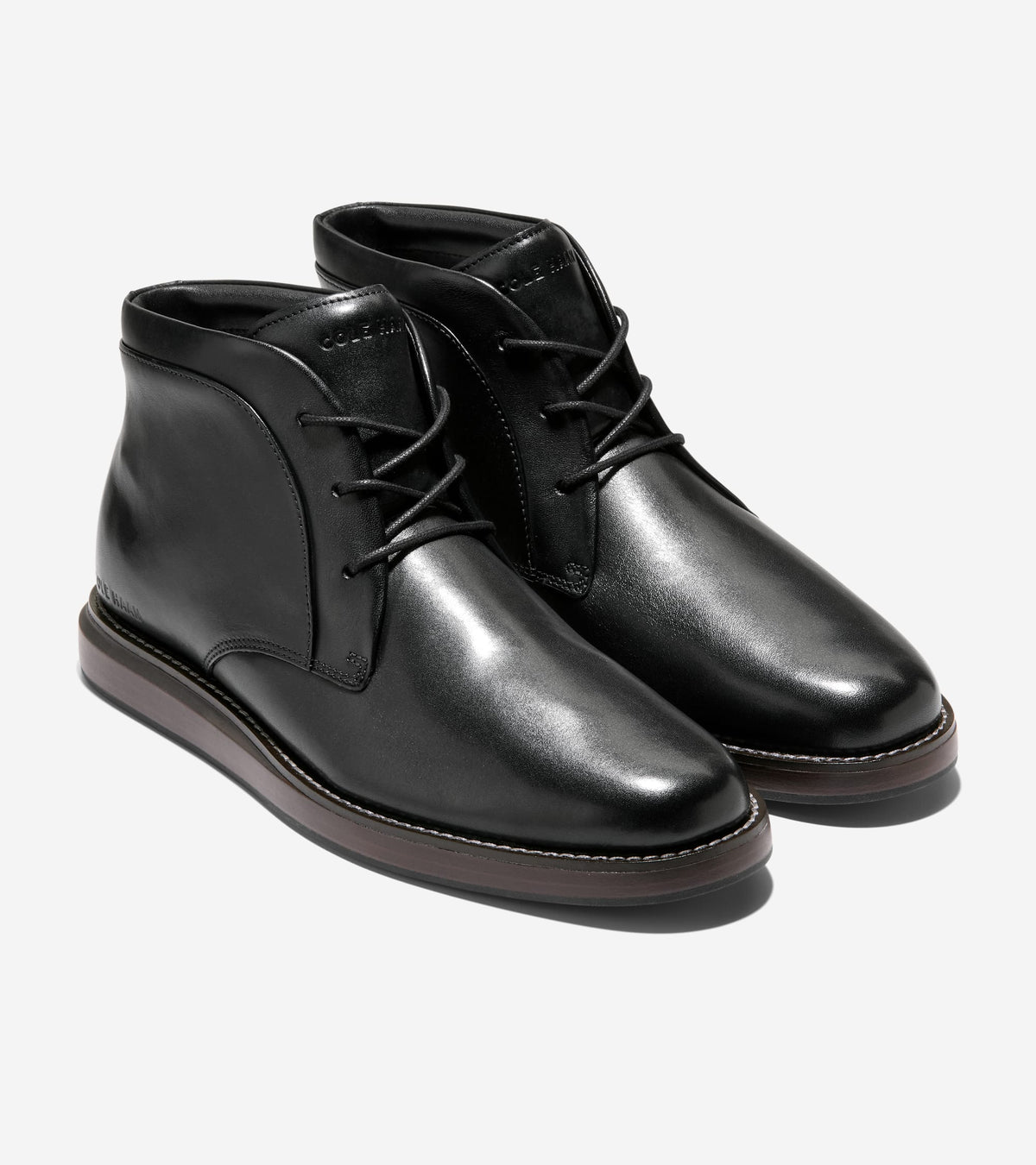 Men's Grand Neoclassic Flexcraft Chukka Boots-Black-Dark Brown