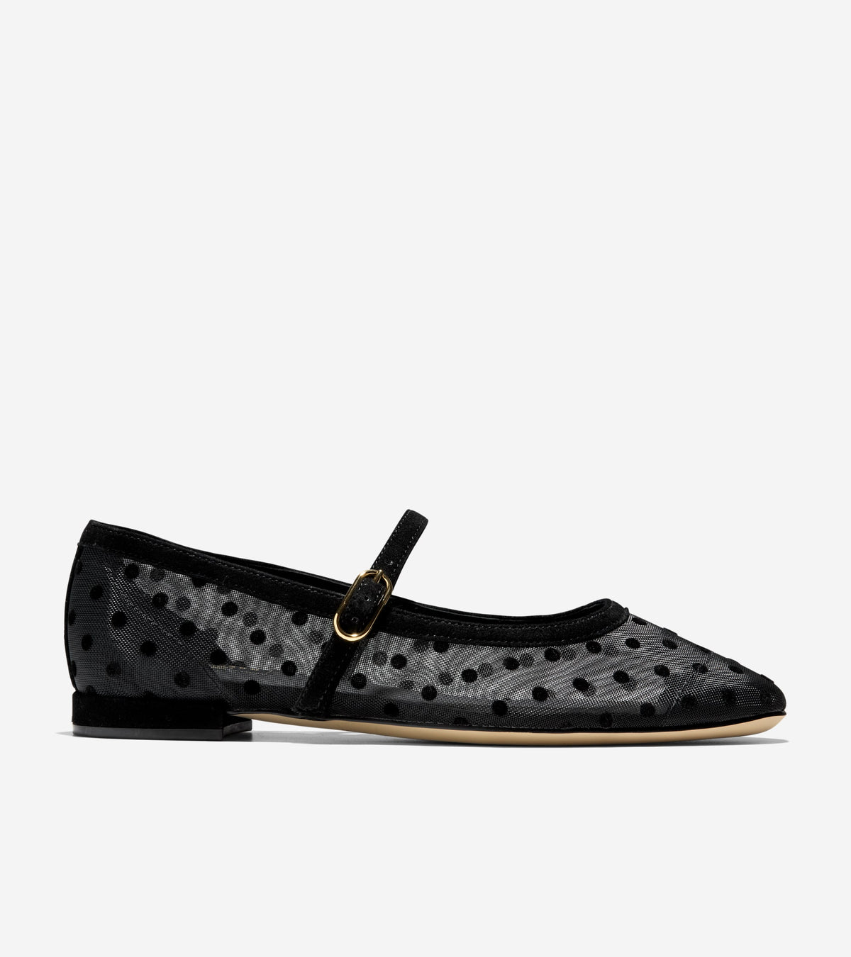 Women's Harlan Mary Jane Ballet Flats-Black Polka Dot-Black