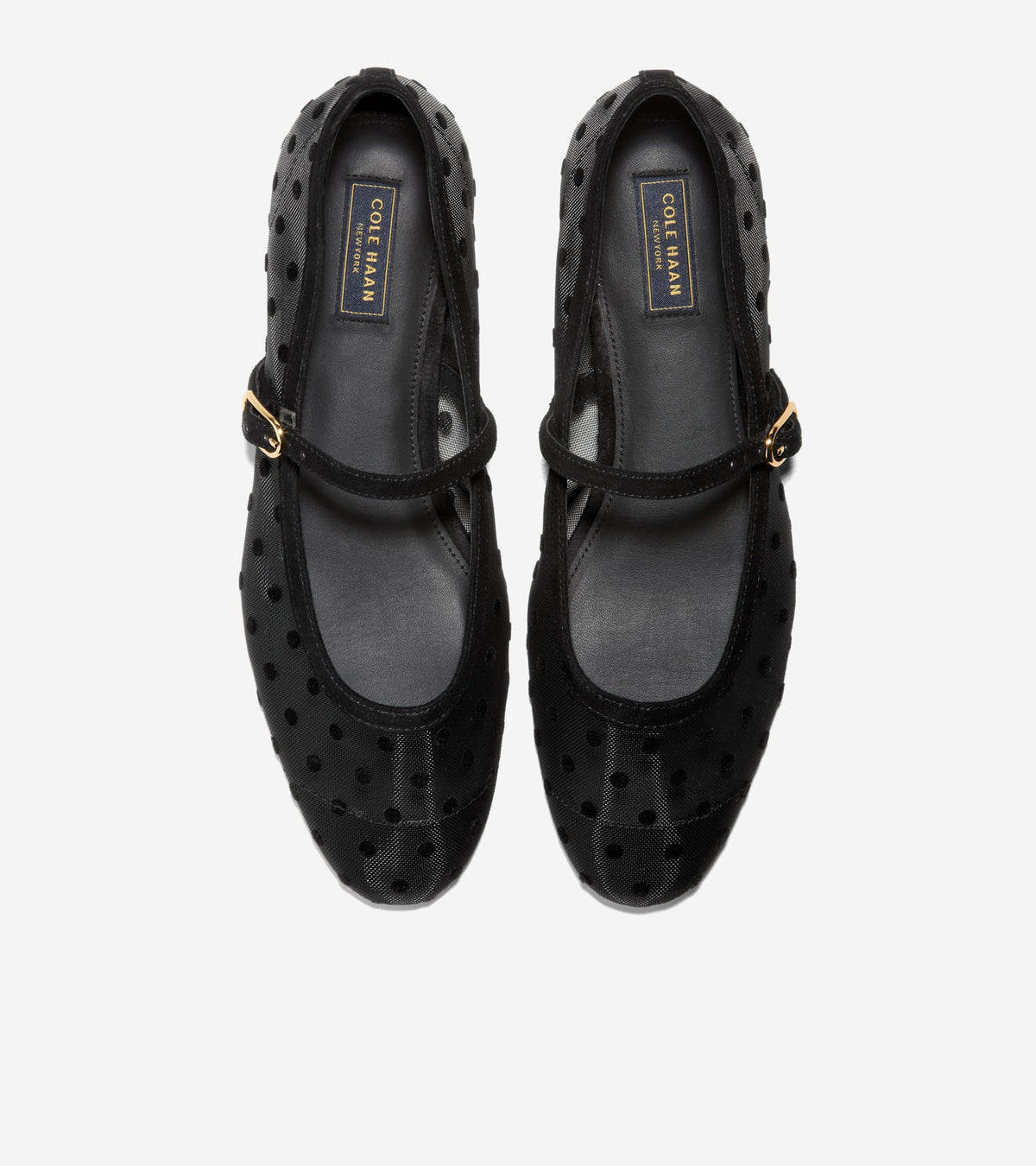 Women's Harlan Mary Jane Ballet Flats-Black Polka Dot-Black