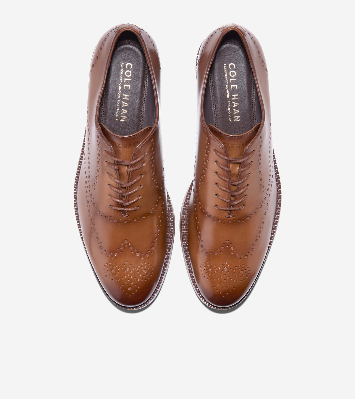 Men's Ledley Grand Brogue Wingtip Oxfords-British Tan-Dark Natural