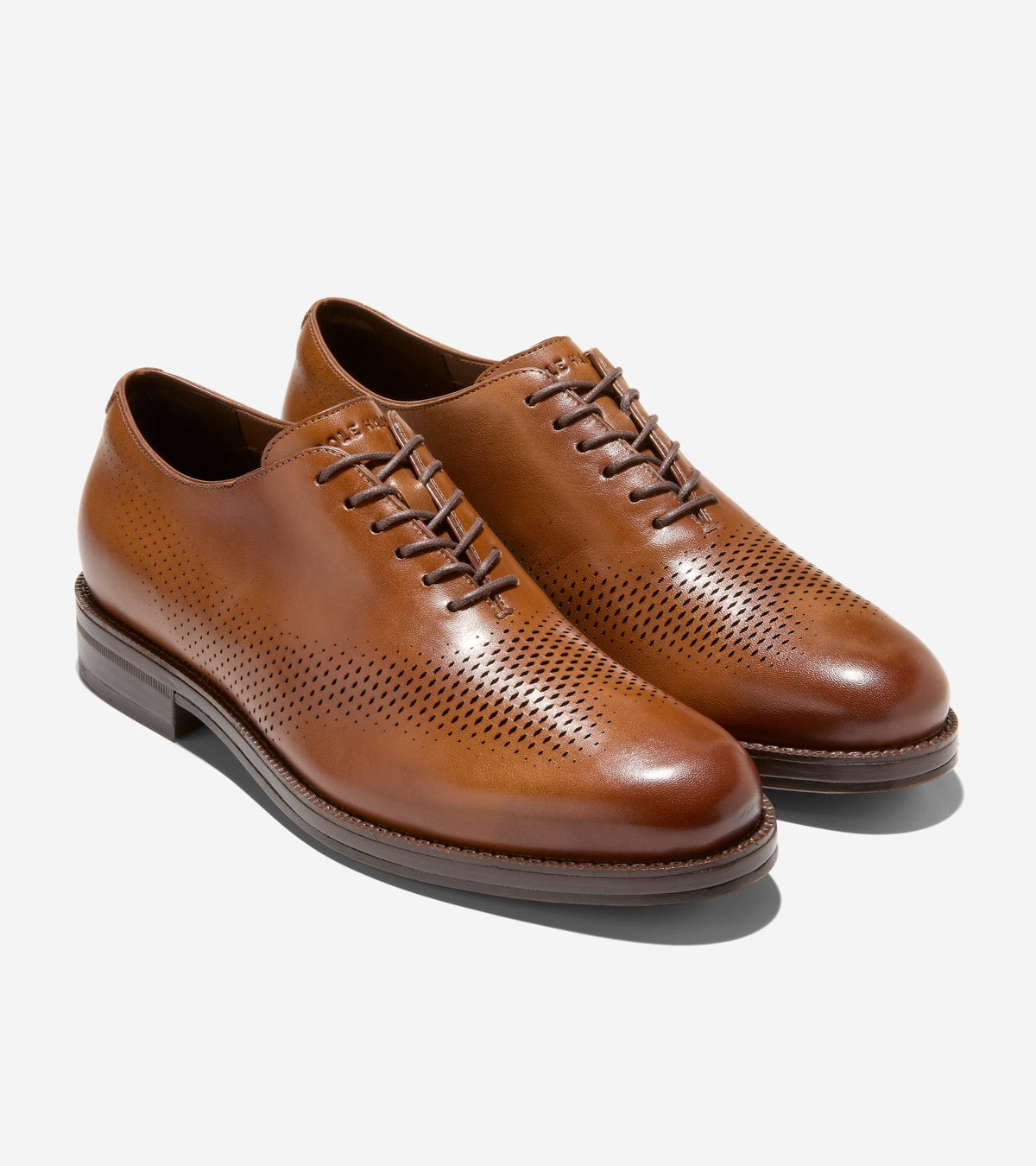 Men's Ledley Grand Flexcraft Laser Wingtip Oxfords-British Tan-Dark Brown