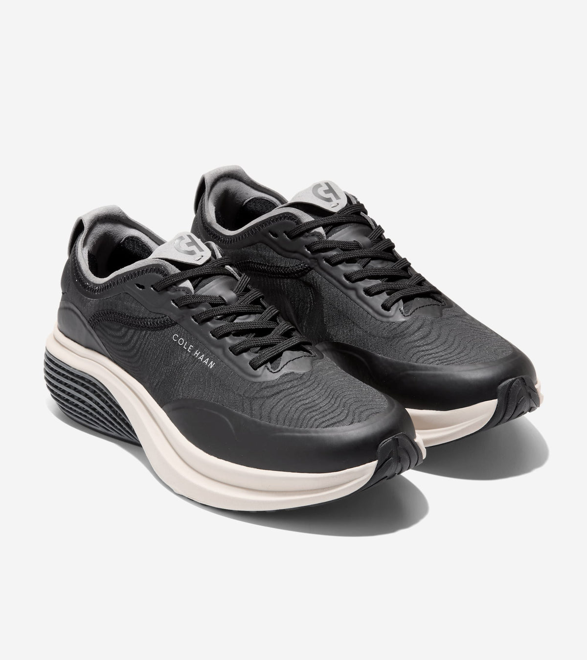 Men's ØriginalGrand SkyWeave™ Everarc Running Sneakers-Black-Ultimate Gray-Silver