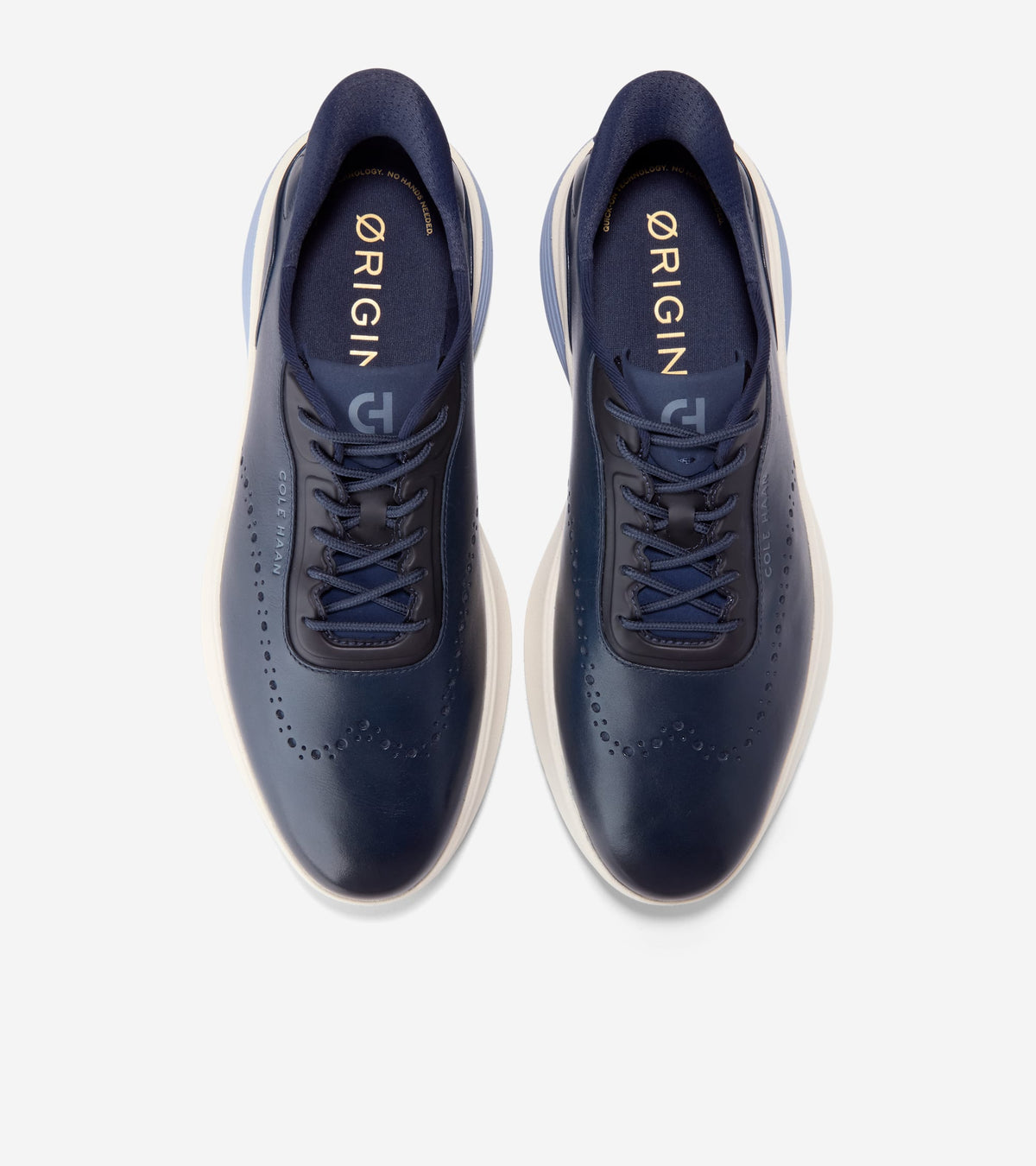 Men's ØriginalGrand Neoarc Quick-On Wingtip Oxfords-Navy Blazer-Blue Blizzard