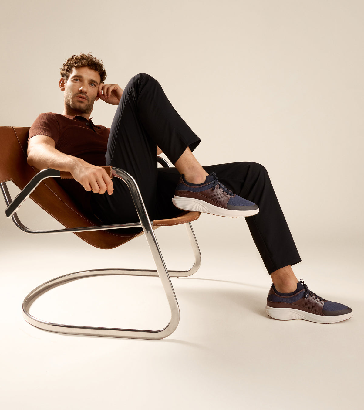 Men's ØriginalGrand Neoarc Sneaker Oxfords-Navy Blazer-Madeira-Ivory