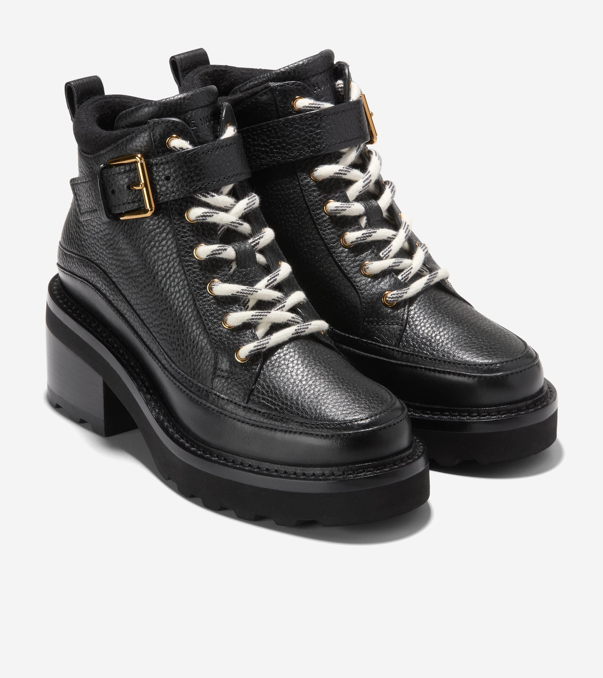 Women's Shibley Waterproof Lace-Up Booties-Black