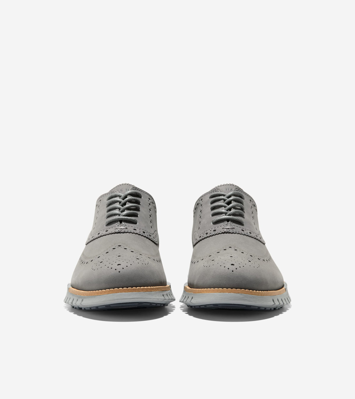 Men's ZERØGRAND Remastered Wingtip Oxfords-Steel Gray-Navy Blazer